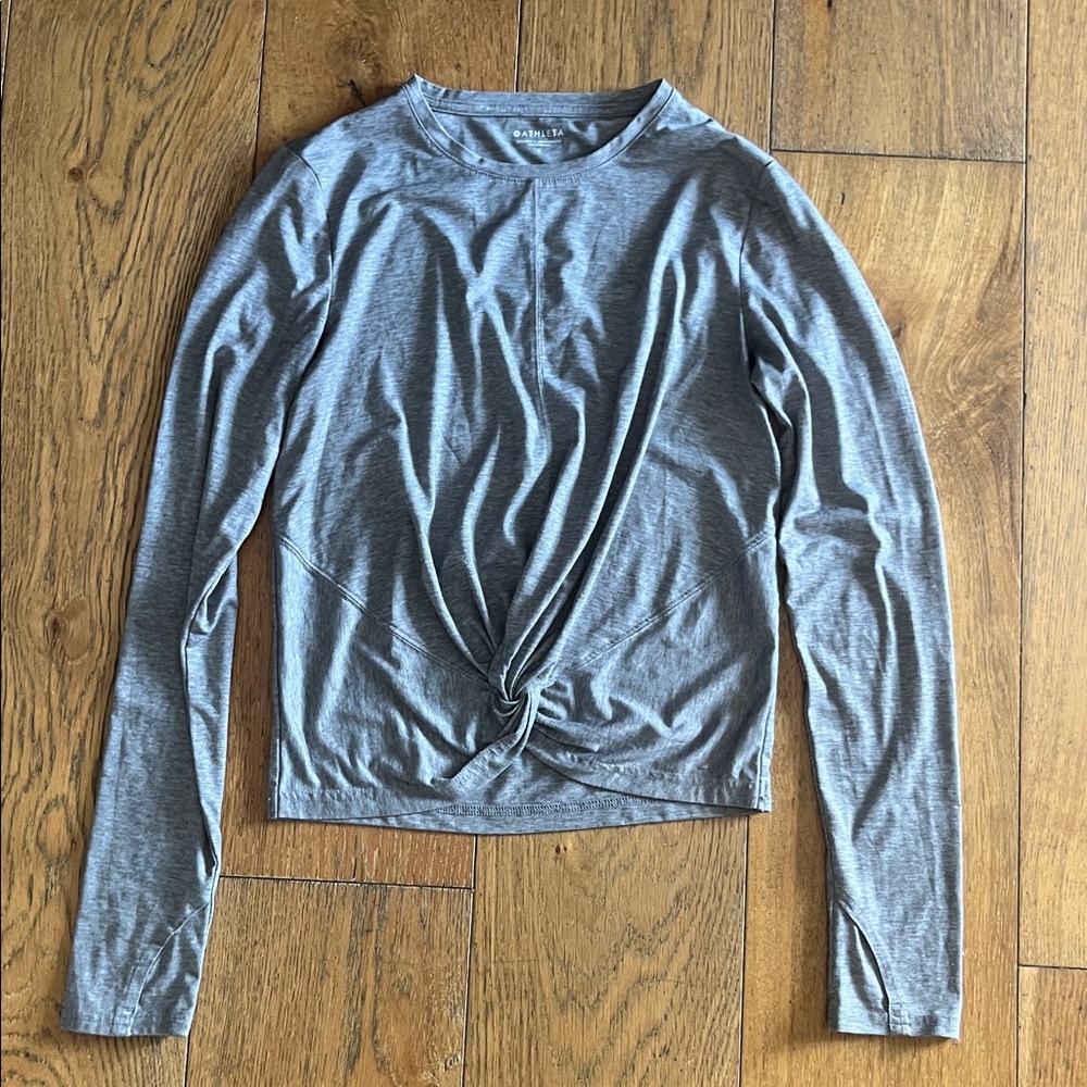 Athleta Heather Gray Long Sleeve Top